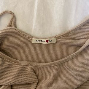 beige bodycon dress!